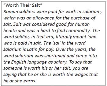 What does worth their salt mean?
